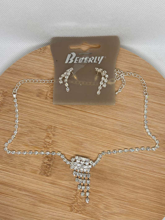 Parure bijoux collier et boucles d'oreilles Beverley